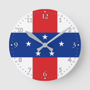 Horloge Ronde Drapeau des Antilles néerlandaises