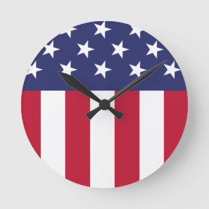 Horloge Ronde Drapeau des États-Unis d'Amérique