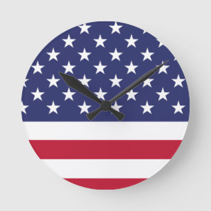 Horloge Ronde Drapeau des États-Unis d'Amérique