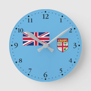 Horloge Ronde Drapeau des Fidji