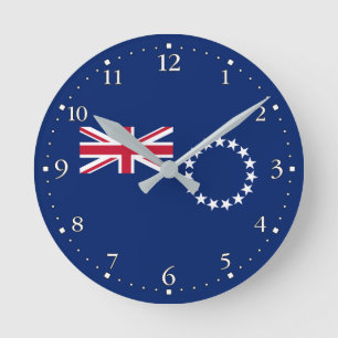 Horloge Ronde Drapeau des Îles Cook