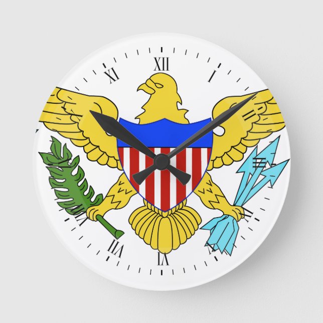 Horloge Ronde Drapeau des îles Vierges américaines (Recto)