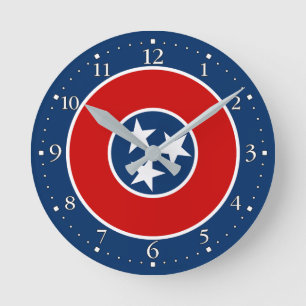 Horloge Ronde Drapeau d'état du Tennessee