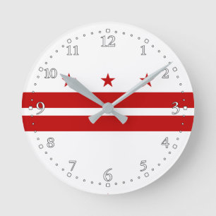 Horloge Ronde Drapeau d'État patriotique de Washington DC