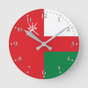 Horloge Ronde Drapeau d'Oman