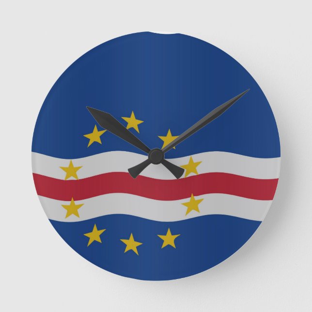 Horloge Ronde drapeau du Cap-Vert (Recto)