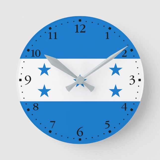 Horloge Ronde Drapeau du Honduras (Recto)