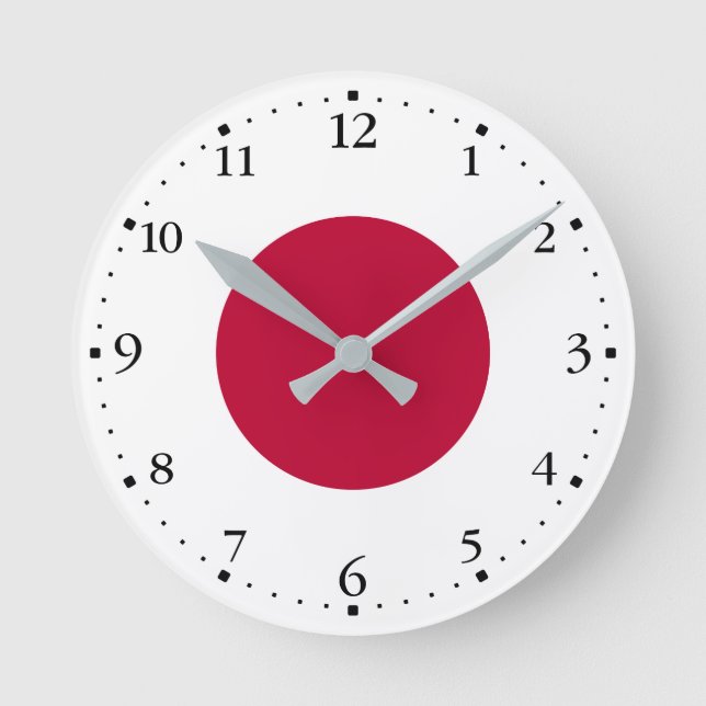 Horloge Ronde Drapeau du Japon (Recto)