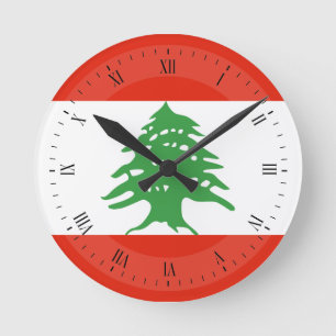 Horloge Ronde Drapeau du Liban