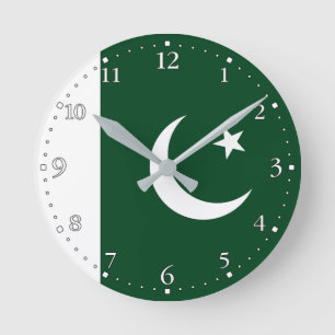 Horloge Ronde Drapeau du Pakistan