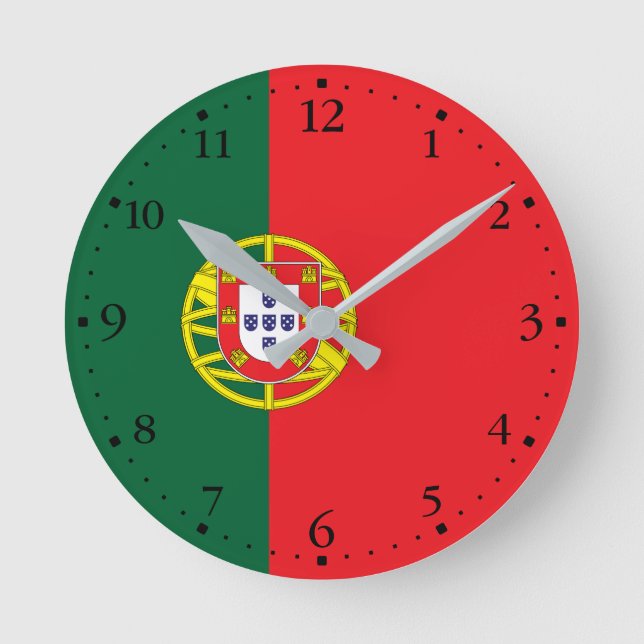 Horloge Ronde Drapeau du Portugal (Recto)