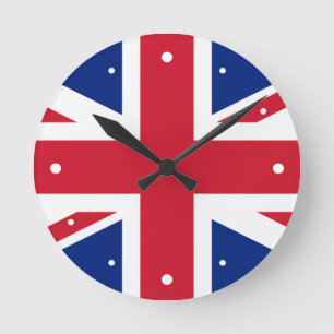 Horloge Ronde Drapeau du Royaume-Uni Union Jack