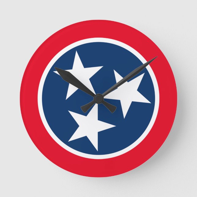 Horloge Ronde Drapeau du Tennessee (Recto)