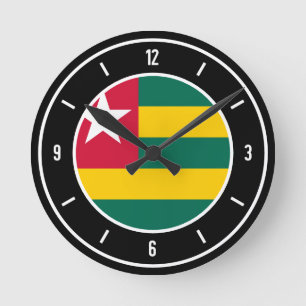 Horloge Ronde Drapeau du Togo Élégant