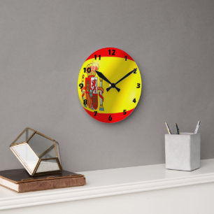 Horloge Ronde Drapeau espagnol