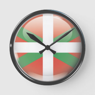 Horloge Ronde Drapeau et escudo d'Euskadi