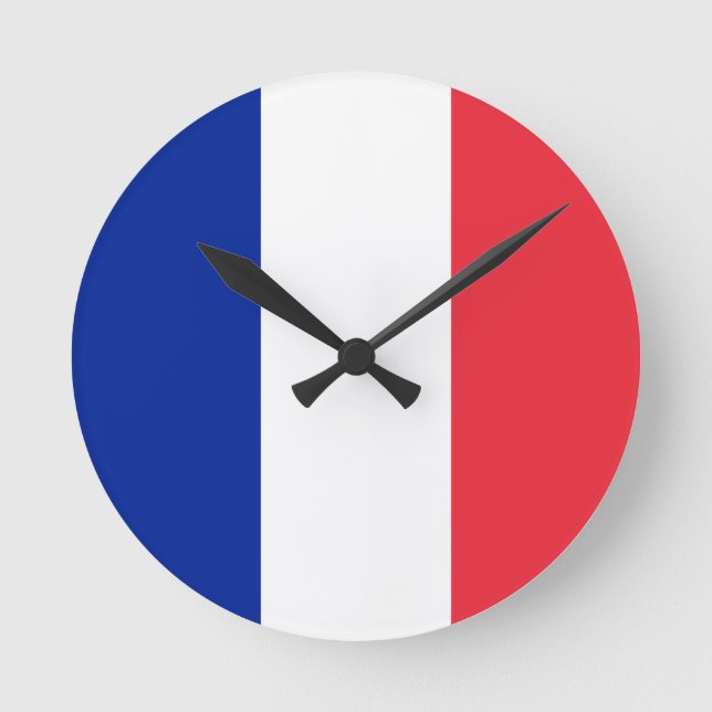 Horloge Ronde Drapeau France (Recto)