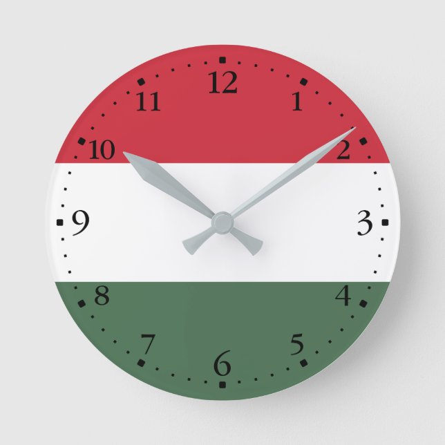 Horloge Ronde Drapeau Hongrie (Recto)