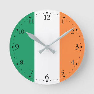 Horloge Ronde Drapeau irlandais