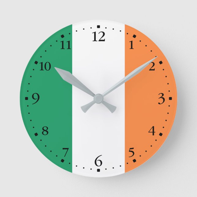 Horloge Ronde Drapeau irlandais (Recto)
