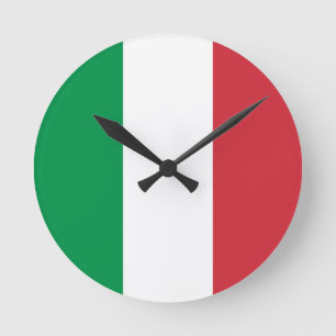 Horloge Ronde Drapeau Italie