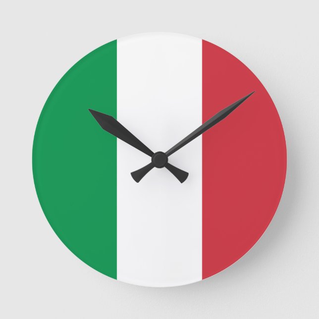 Horloge Ronde Drapeau Italie (Recto)