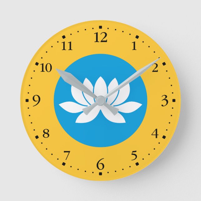 Horloge Ronde Drapeau Kalmykia (Recto)