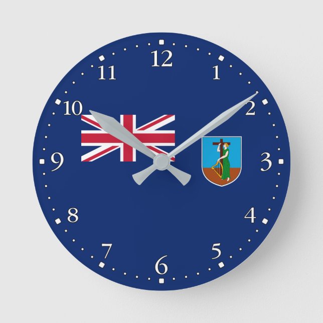 Horloge Ronde Drapeau Montserrat (Recto)