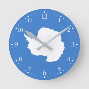 Horloge Ronde Drapeau patriotique de l'Antarctique