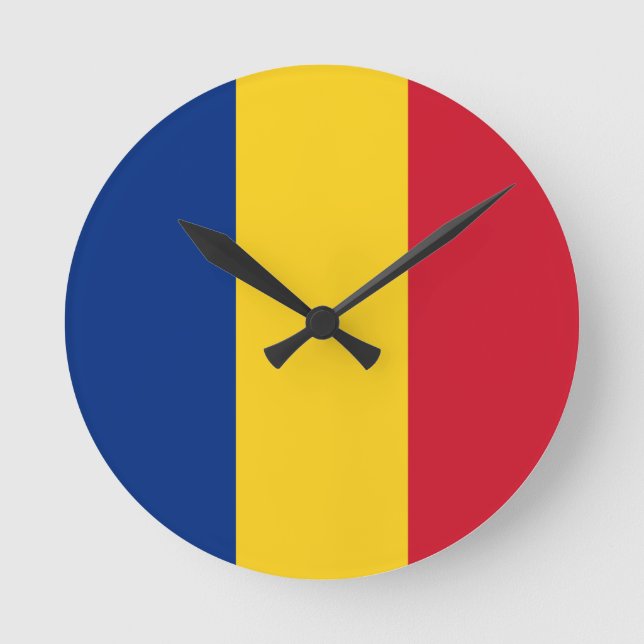 Horloge Ronde Drapeau roumain (Recto)