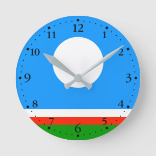 Horloge Ronde Drapeau Sakha