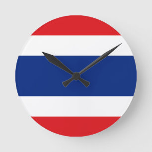 Horloge Ronde drapeau thaïlandais