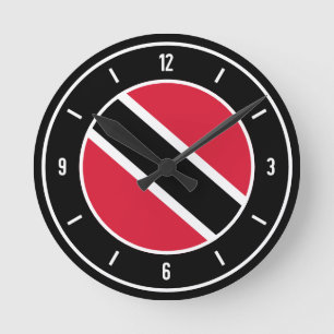 Horloge Ronde Drapeau Trinité-et-Tobago élégant