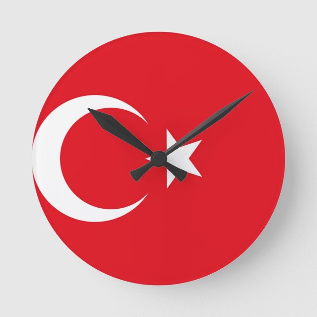 Horloge Ronde Drapeau turc (Recto)