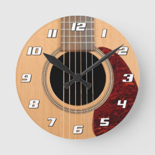 Horloge Ronde Dreadnought Acoustic 6 String Guitare avec des nom