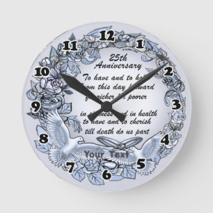 Horloge ronde du 25e anniversaire