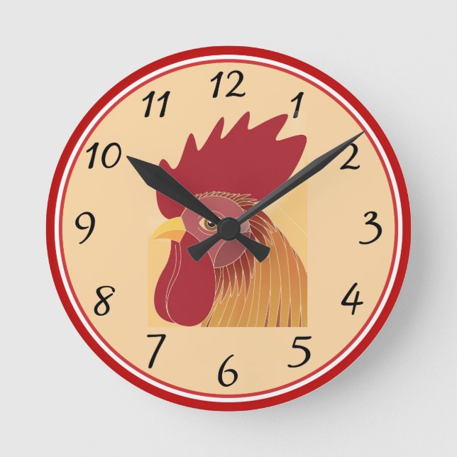 Horloge ronde du coq (Recto)