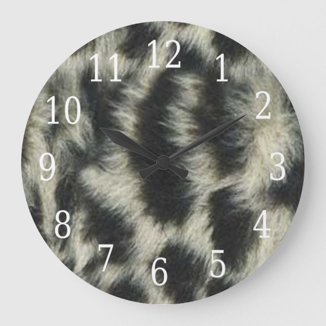 Horloge ronde du léopard des neiges (Recto)