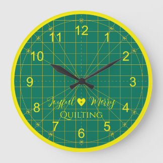 Horloge ronde du mât de coupe verte du Quilter