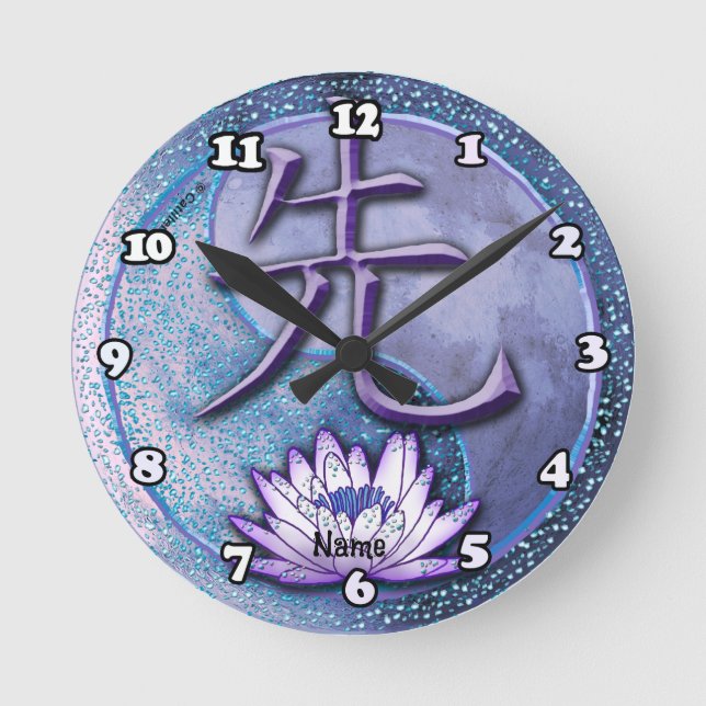 Horloge ronde du professeur Lotus Water (Recto)