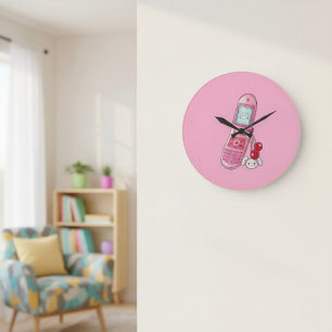 Horloge ronde du téléphone portable