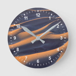 Horloge Ronde Dune de Sable Abstrait