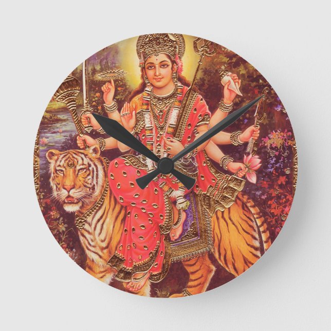 HORLOGE RONDE DURGA ET LE TIGER (Recto)