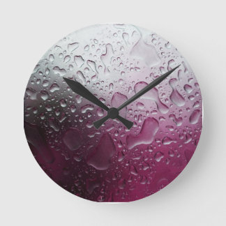 Horloge Ronde eau violette