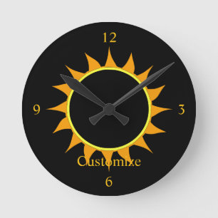 Horloge Ronde Éclipse totale de soleil Thunder_Cove