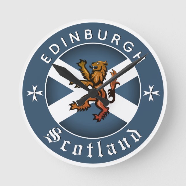 Horloge Ronde Ecosse Horloge, Rampant, Edimbourg, Drapeau écossa (Recto)