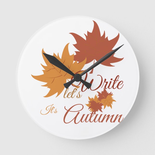 Horloge Ronde Écrivons, c'est l'automne (Recto)