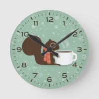 Écureuil d'hiver avec café mou Bois animal