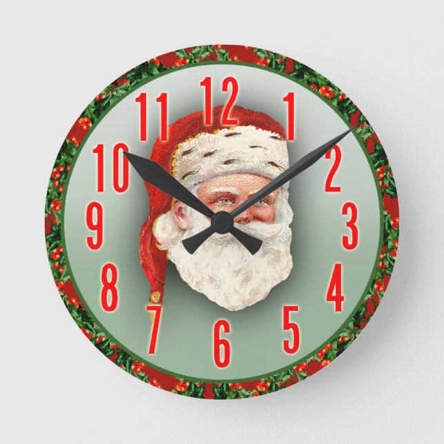 Horloge Ronde Église Santa Claus de Christmas (Recto)