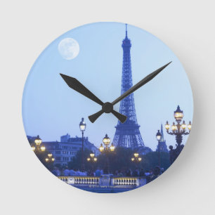 Horloge Ronde Eiffel Tower at Dusk